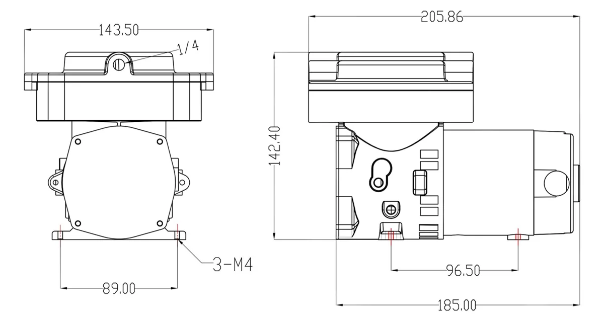 Diaphragm Vacuum Pump TC-100 AC Series