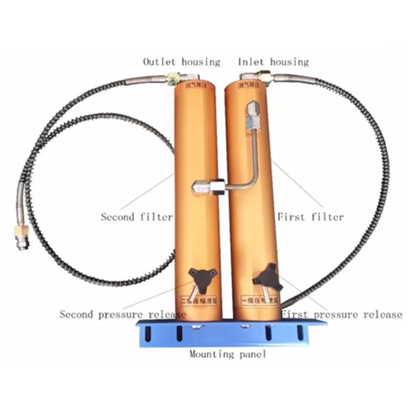 30Mpa Air Filter External Water-Oil Separator Double Bucket Filtration